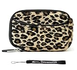 Brown – Black Trim Slim Protective Soft Fur LEOPARD Pattern Cover Carrying Case Sleeve with Extra Pocket for Sony Cyber-Shot DSC-H55 DSC-H70 DSC-HX7V DSC-HX9V DSC-T99 DSC-T110 DSC-TX5 DSC-TX9 DSC-TX10 DSC Cybershot Point and Shoot Digital Camera + Includes eBigValue Determination Hand Strap Key Chain