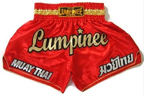Muay Thai Kick Boxing Shorts Trunks Pants Red Size XL Satin