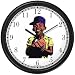 Boy with Baseball Mitt or Glove and Ball No.2 Baseball Theme Wall Clock by WatchBuddy Timepieces (Slate Blue Frame)