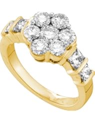 2.06CTW DIAMOND FLOWER RING