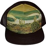 Sector 9 Skateboard Beach Baja Ocean Trucker Hat/Cap Men/Boys w/ Free B&F Heart Sticker Bundle - Brown / One Size