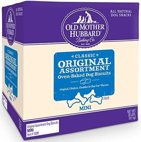 Old Mother Hubbard Crunchy Classic Natural Dog Treats Made in USA Only, Original Assortment Mini Biscuits, 20-Pound Box by WellPet LLC