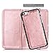 BENTOBEN Compatible with iPhone 6 Case, Flip Folio Premium Faux Leather Cover Wallet Credit Card Slots Cash Holder Wristlet Detachable Slim Case for iPhone 6/6S 4.7 inch [Patented Pattern], Rose Gold