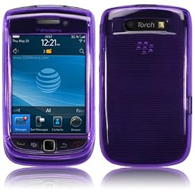 Purple Hybrid XYLO-GEL Skin / Case / Cover for the BlackBerry BOLD 9800 Torch Slider Mobile Phone.