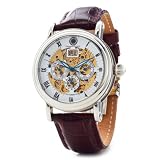 Constantin Durmont Herren-Armbanuhr Skeleton CD-SKEL-AT-LT-STST-WH