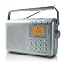 Coby CX789 Digital AM/FM/NOAA Radio with Dual Alarms, silver