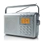 Coby CX789 Digital AM/FM/NOAA Radio with Dual Alarms, silver