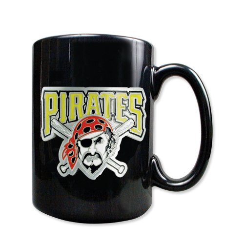 Pittsburgh Pirates 15oz Black Ceramic Mug