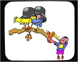 Mouse Pad with funny, practice, humor, hats, target, slingshot, hard, bird, animal