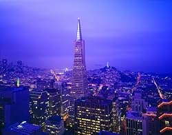 Fog Settles Over Transamerica and Coit Towers in San Francisco - Moody 16"x20" Photographic Print by Carol M. Highsmith