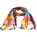 Light Crinkle Plaid Long Scarf Wrap 70x26 multi, Orange