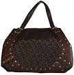 Women's DKNY Purse Handbag T&C W/Studs Brown Mix/Dark Brown