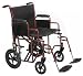 22 Inch Red Bariatric Steel Transport Chair