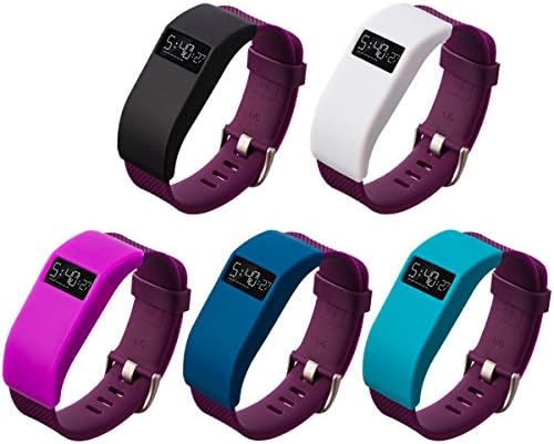 Sych Band Cover, Soft Silicone Protector Sleeve for Fitbit Charge/Fitbit Charge HR Slim Sleeve Protector Accessories(No Tracker, No Band) (004(5Pack))