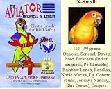 The AVIATOR Bird Harness - the only truly safe bird restraint system and the only ESCAPE PROOF pet bird harness- X-Small - Red