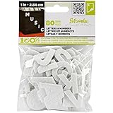 New Image Group 1NL-01573 Stick-It Felt Numbers and Letters, 1-Inch, White, 80-Pack