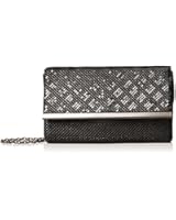 La Regale Mesh Pattern Flap Clutch