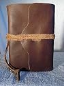 Small Chestnut Pocket Journal with Handmade Paper