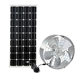 ECO-WORTHY 換気扇 排気扇 発電 ソーラーパネル100w 換気扇 L07M100-SV40-1