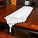 Home-X Lace Table Runner. White