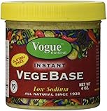Vogue Cuisine Vegetable Soup & Seasoning Base 4oz (Vegebase, Vege Base) - Low Sodium, Gluten Free, All Natural Ingredients