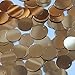 Round Flat Sequin 18mm Top Hole Deep Gold Metallic. Couture Paillettes. Made in USA