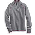 Tipped Half-Zip Mockneck Sweater