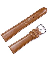 Smooth Leather Watchband Honey 15mm Watch band - by deBeer