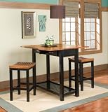 Expandable Dining Table with 2 Stools