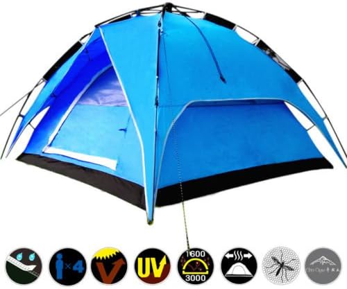 3-4 person Outdoor Double layer Waterproof Family Camping Hiking Instant Tent