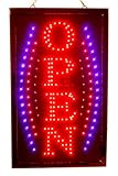 Vertical OPEN BIG Animated Bright Led Neon Business Motion Light Sign. On/off with Chain 13*22*1 Large Blt8045s