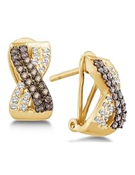 0.53 cttw. Diamond Ladies Fashion Earring 14K White Gold
