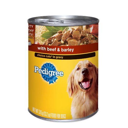 Pedigree Choice Cuts in Gravy with Beef & Barley for Food for Adult Dogs, 13.2-Ounce Cans (Pack of 24)
