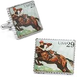 Horse Racing Stamp Cufflinks