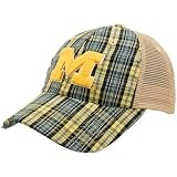 Top of the World Michigan Wolverines Plaid Academic Adjustable Hat