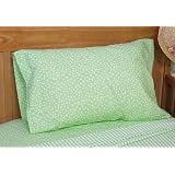 12x18 Pillowcase Polka Dot Green Apple Travel Toddler size by AB Lifestyles