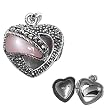 Silver Cubic Zirconia Locket Pendants, Size:, Size: 20mm