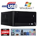 HTPC AMD Fusion E-350 (2x1,6 GHz), VGA HD6310 DX11 HDMI, 1000GB SATAII , 4096MB DDR3, BluRay-ROM, 7.1 Sound, GigaLAN, Windows7 Professional, Cube Tower