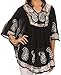 Sakkas Amori V-Neck Embroidery Poncho Top/Cover Up