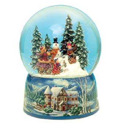 MusicBox Kingdom 48039 Snowman Snow Globe Music Box Plays The Melody Leise Rieselt der Schnee