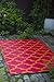 Fab Habitat Reversible Rugs | Indoor or Outdoor Use | Stain Resistant, Easy to Clean Weather Resistant Floor Mats | Tangier - Orange Peel & Rouge Red (4' x 6')
