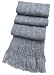Handmade Winter Alpaca Scarf - Cable Design in Marble Gray (Extra Long/women/men)