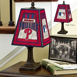 Phillies - Art Glass Table Lamp (14in)