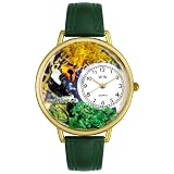 Whimsical Watches Unisex G0150012 Toucan Hunter Green Leather Watch