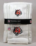 Cincinnati Bengals NFL 3 PC Embroidered Bath Towel Set