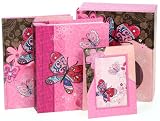 Pink Butterfly Box Set Collection inc Photo Album, Notebook, Photo Frame, Mirror! Sale! FREE P&P!