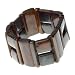 Choco Block Dark Bone Bangle Stretch Bracelet