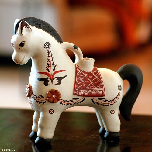 Ceramic candleholder Highland Pony