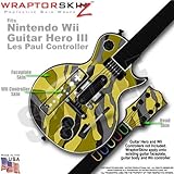 Camouflage Yellow Skin by WraptorSkinz TM fits Nintendo Wii Guitar Hero III ....