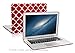 TopCase Quatrefoil / Moroccan Trellis Red Ultra Slim Light Weight Rubberized Hard Case Cover for Macbook Air 13